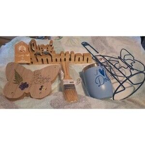 Dolly Parton Dollar General Collection Lot of 4 + 1 Wooden Butterfly NOT Dolly